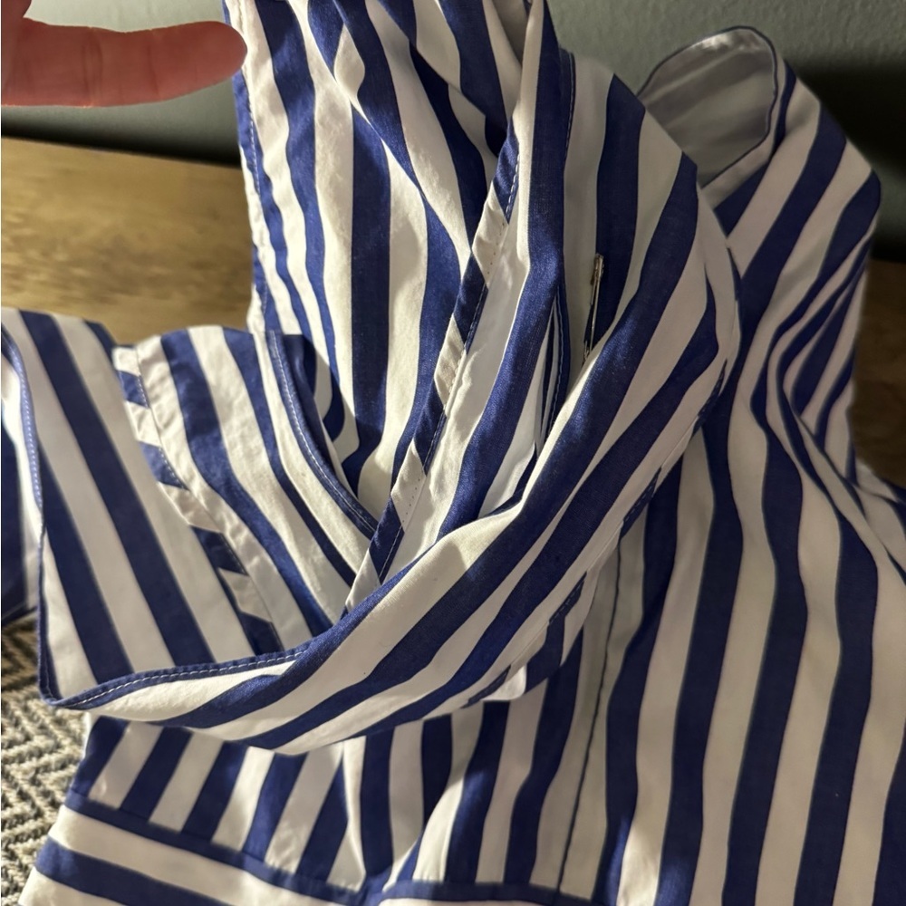 J. Crew Navy and White Halter Jumpsuit - Picture 9 of 15